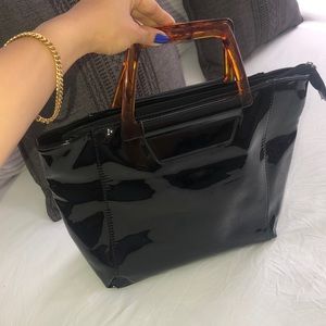 Black Pleather Bag